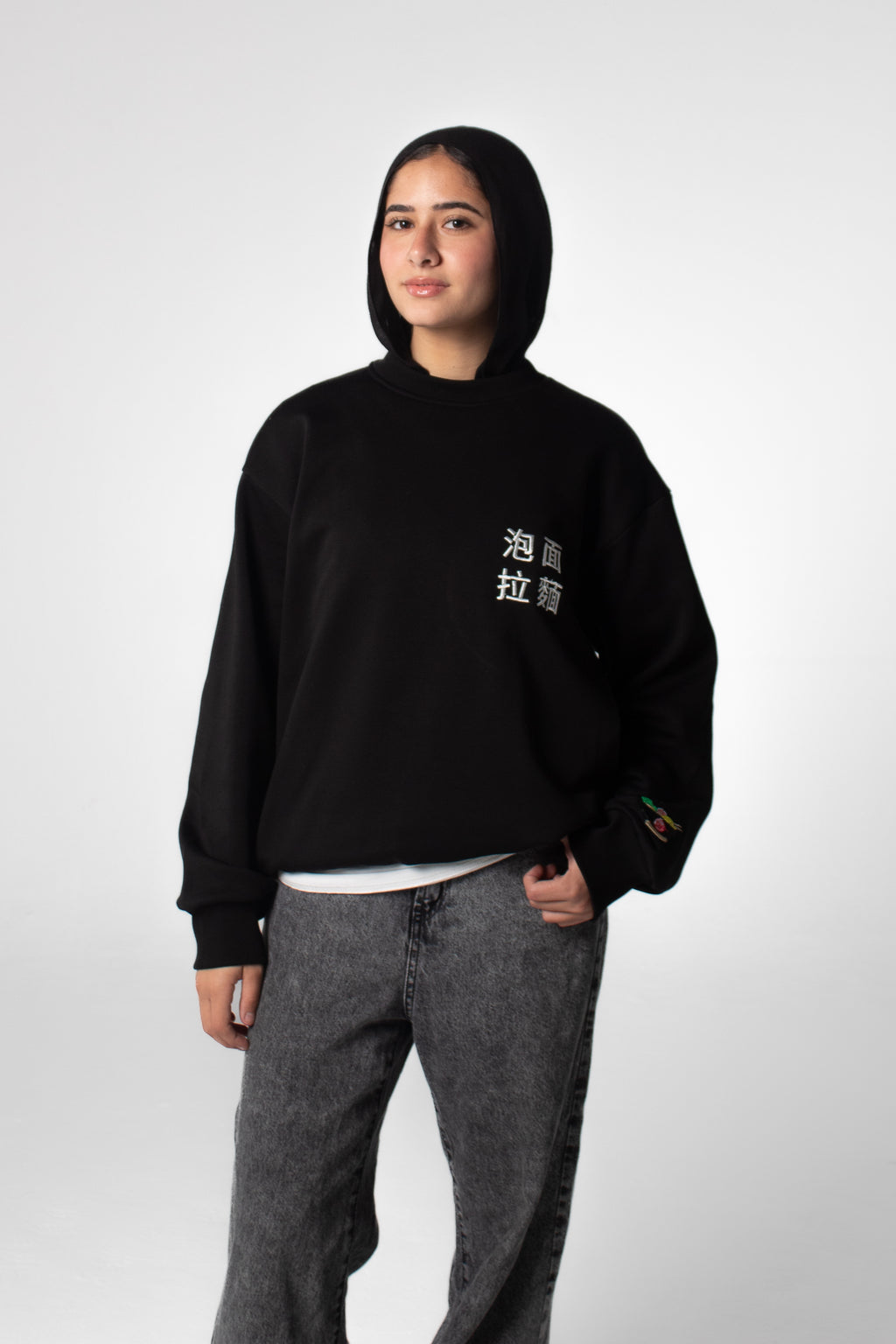RAMEN BOWL Crewneck Sweatshirt - Black