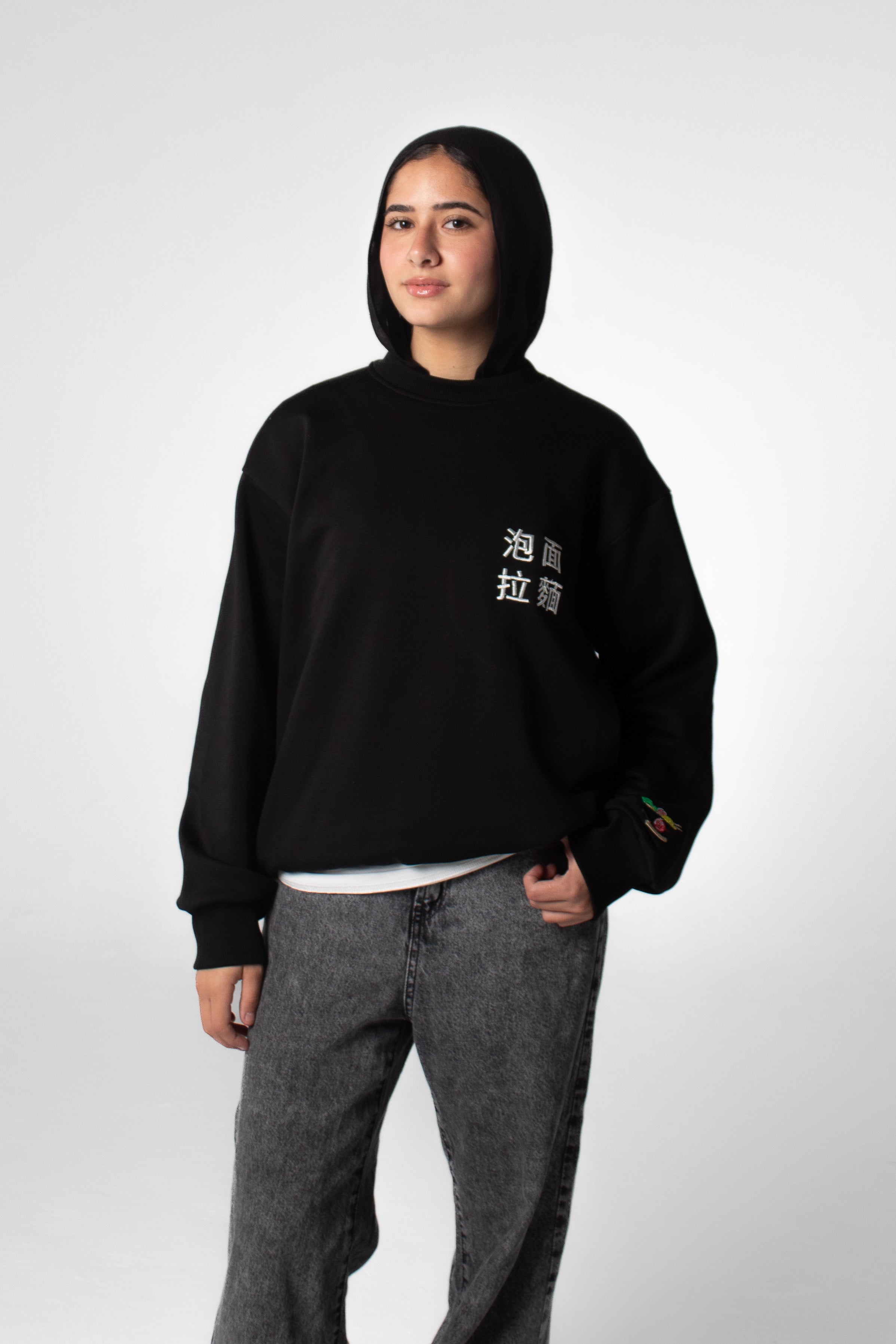 RAMEN BOWL Crewneck Sweatshirt - Black