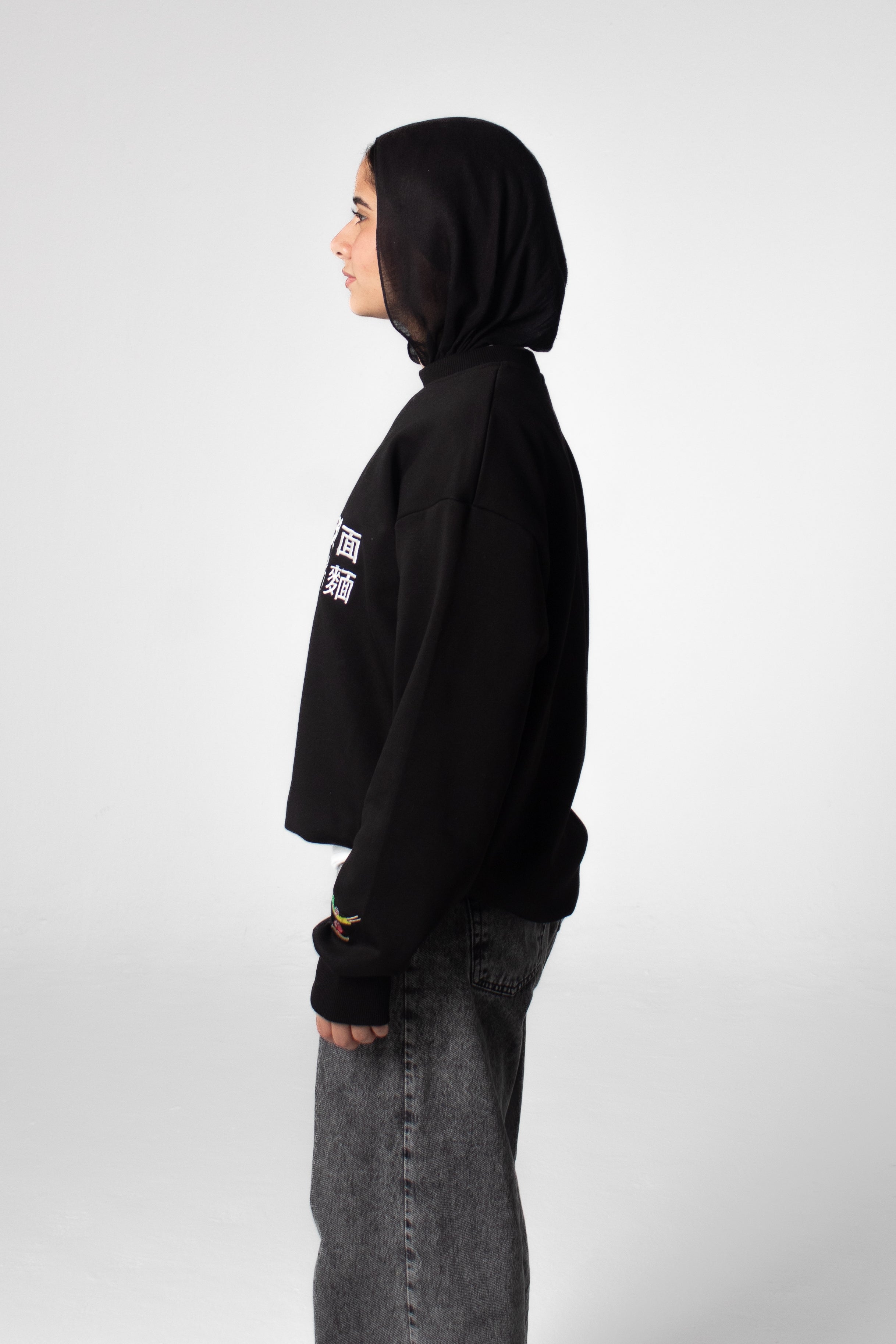 RAMEN BOWL Crewneck Sweatshirt - Black